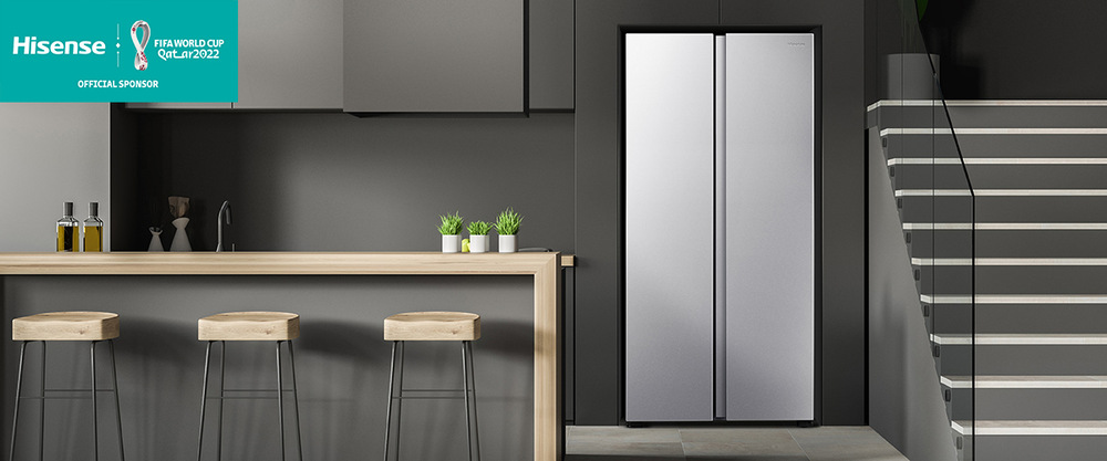 Americká lednice Hisense RS560N4AD1 stříbrná