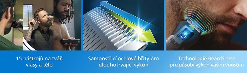 Zastřihovač multifunkční Philips Series 7000 MG7950/15 šedý Zastřihovač multifunkční Philips MG7950/15 Series 7000