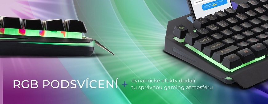 Klávesnice DISPEL GKB30B černá Klávesnice Dispel, RGB podsvícení a dynamické efekty