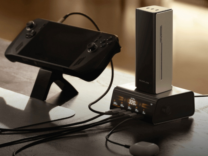 Stolní nabíječka EcoFlow RAPID Pro Desktop 320W GaN, 5xPorts černá Stolní nabíječka EcoFlow RAPID Pro Desktop 320W GaN, 5xPorts - černá