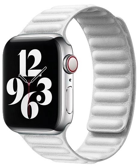 Řemínek COTECi Double Suction kožený na Apple Watch 38/40/41 mm bílý