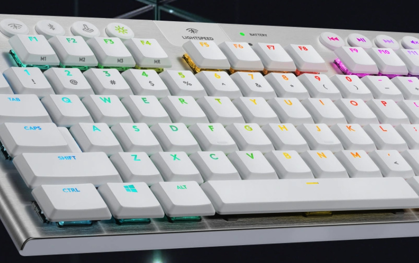 Klávesnice Logitech Gaming G915 TKL Lightspeed Tenkeyless RGB, Tactile, US bílá
