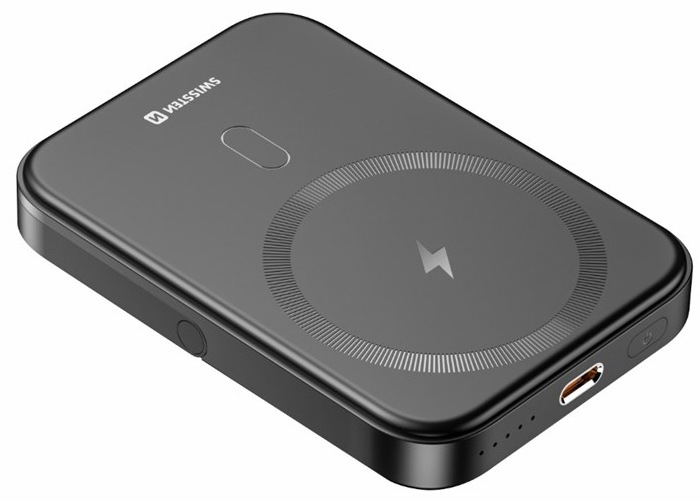 Powerbanka Swissten 5000 mAh, PD 20W (kompatibilní s MagSafe) černá