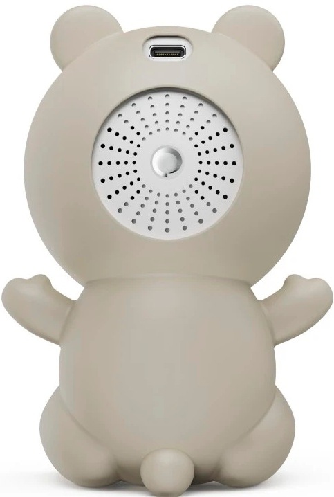 IP kamera Hama Smart Wi-Fi chůvička/noční lampička krémová Detail zadní strany chůvičky Hama s reproduktorem