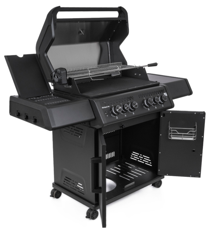 G21 GAH-BBQ4MGN Michigan BBQ Premium Line plynový zahradní gril s 6 hořáky v celočerném provedení