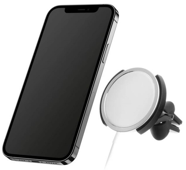 Držák na mobil FIXED MagGrip Vent pro nabíječku MagSafe černý Držák na mobil FIXED MagGrip Vent pro nabíječku MagSafe černý
