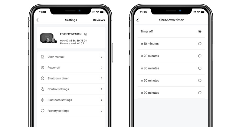 Sluchátka Edifier W240TN bílá