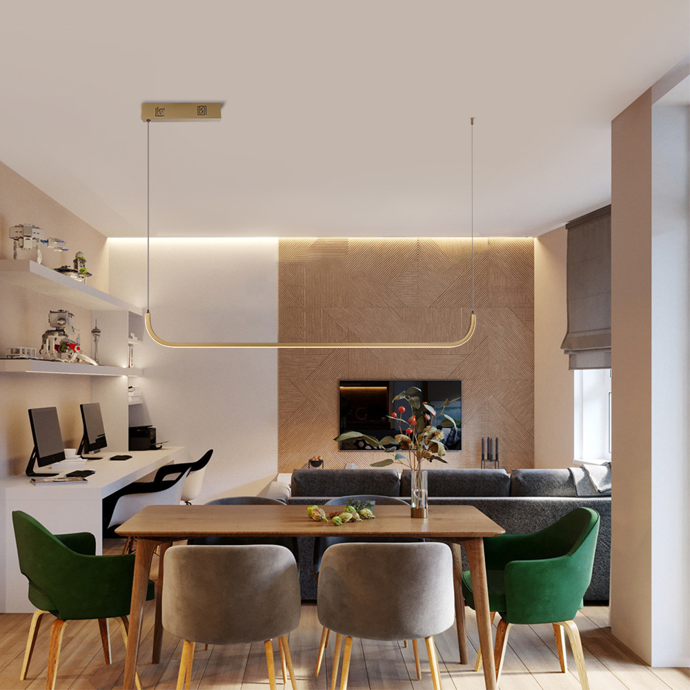 Závěsné svítidlo IMMAX NEO PATTINI SMART, 120cm, 26W, 1820lm, Zigbee 3.0, TUYA - zlaté