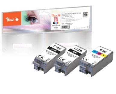Inkoustová náplň Peach Canon PGI35/CLI36 MultiPac Plus, 2x210, 1x275 stran vícebarevná