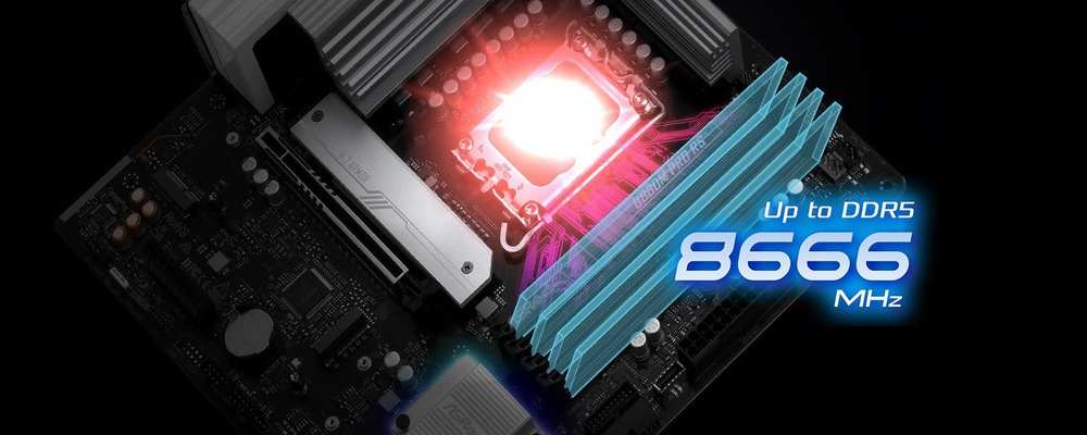 Základní deska ASRock B860M Pro RS DDR5 paměti vynikají lepší rychlostí a efektivitou