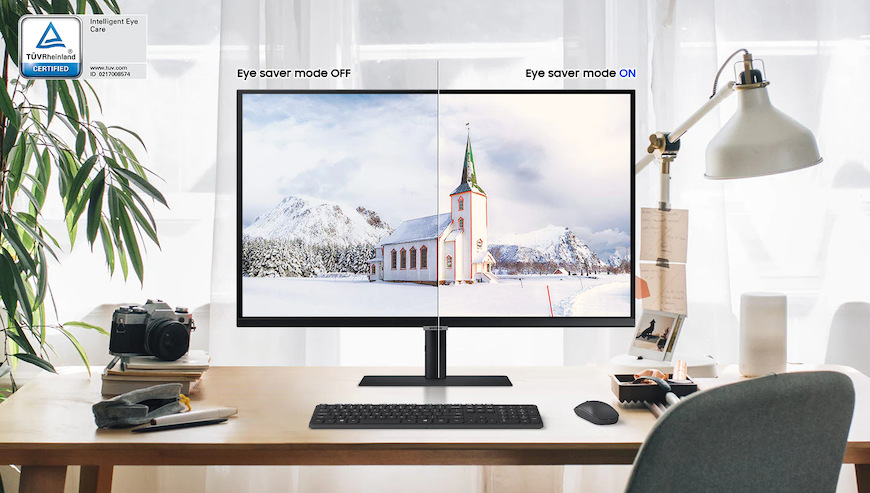 Monitor Samsung ViewFinity S8 (S80HF) černý Pracujete dlouho do noci? S monitorem Samsung ViewFinity S8 to nebude žádný problém, jelikož dostal do výbavy technologii Flicker-Free