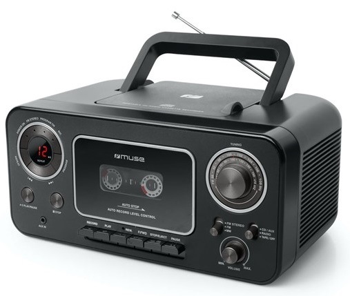 Radiomagnetofon s CD MUSE M-182RDC černý