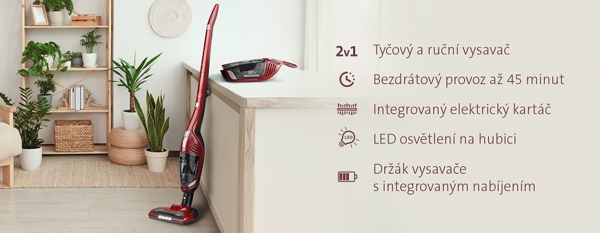 Tyčový vysavač ETA Moneto II 4453 90000, ruční jednotka