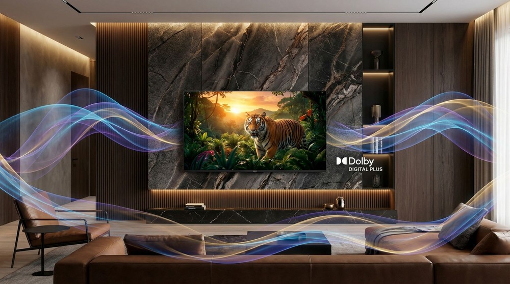 Televize Sencor SLE 65Q871B Pohlcující prostorový zvuk