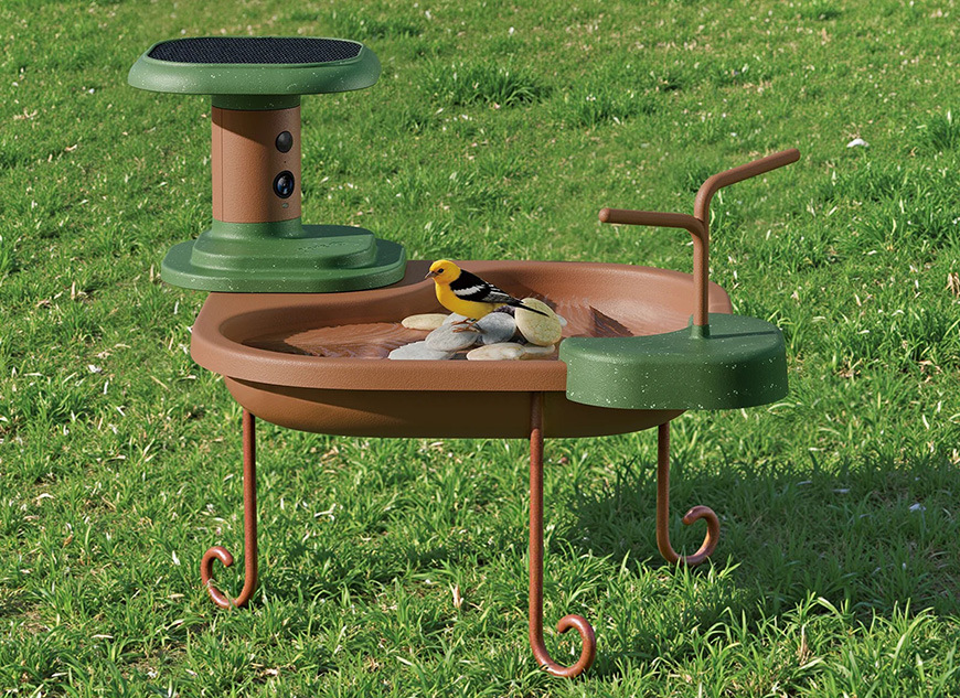 Ptačí koupel Birdfy Jolly V hnědý Ptačí koupel Birdfy Jolly V - hnědá