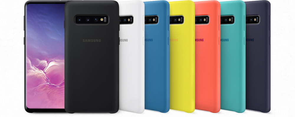 Kryt na mobil Samsung Silicon Cover na Galaxy S10+ modrý Kryt na mobil Samsung Silicon Cover na Galaxy S10+ modrý