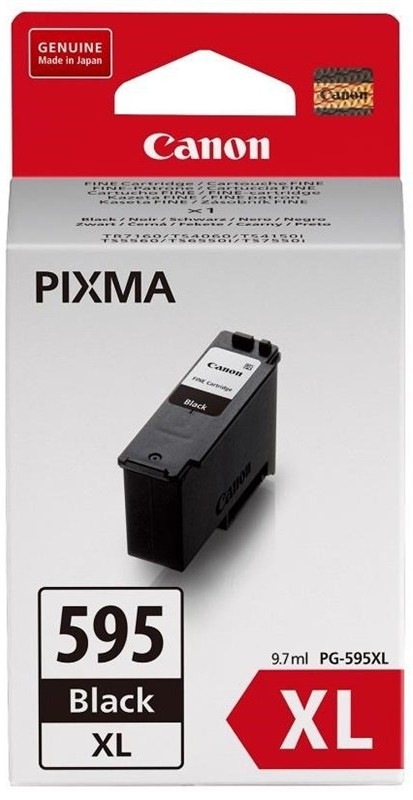 Černá inkoustová náplň Canon PG-595XL s výtěžností 300 stran