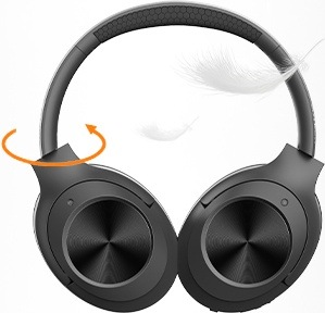 Sluchátka A4Tech Fstyler BH220 bezdrátová skládací Bluetooth bílá Ilustrace otáčení náušníků sluchátek A4Tech BH220