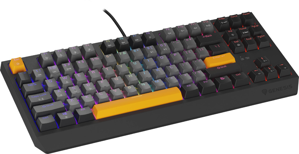 Genesis THOR 230 TKL RGB Outemu Red US (NKG-2082) Anchor Gray Negative
