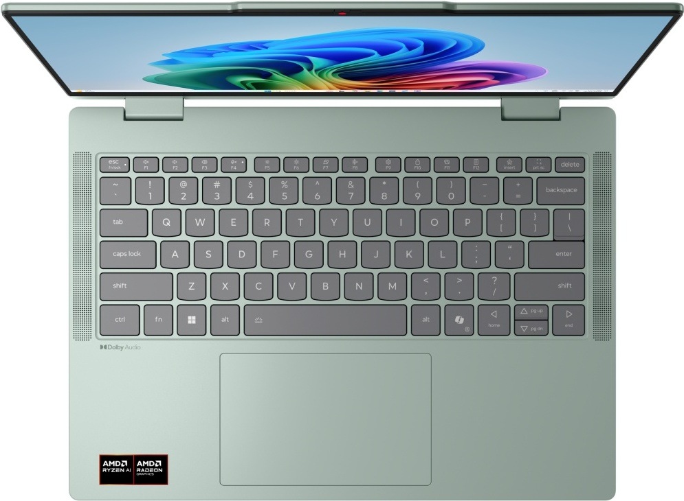 Pohled shora na klávesnici notebooku IdeaPad 5 