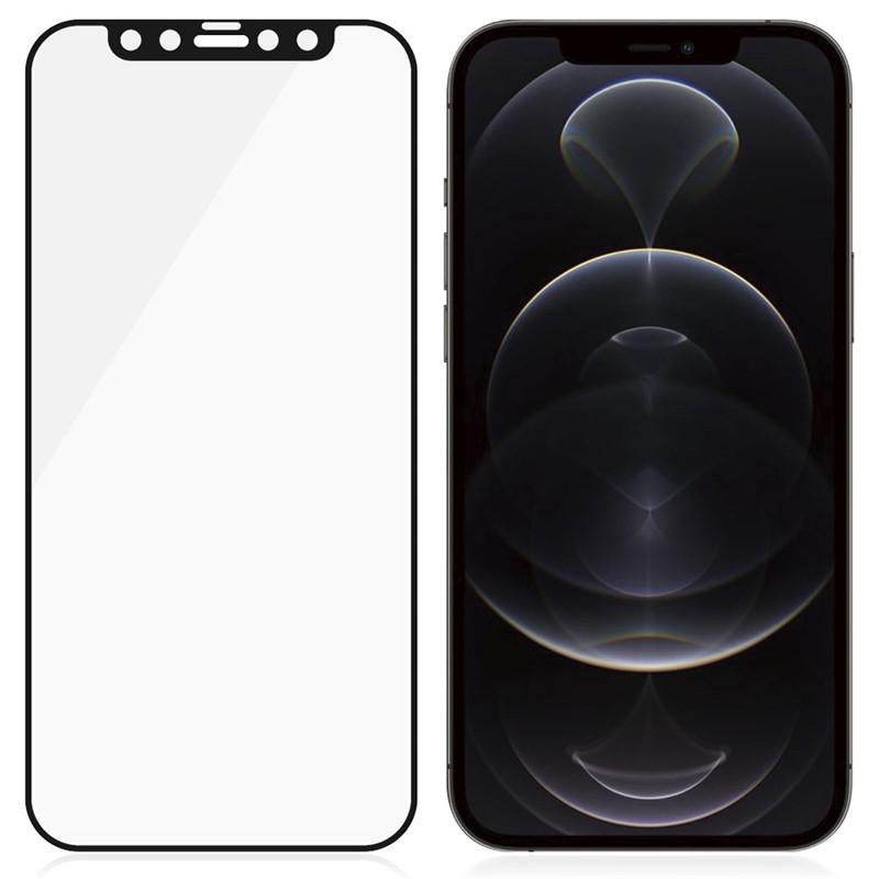 Tvrzené sklo PanzerGlass Edge-to-Edge Antibacterial s Anti-Glare vrstvou na Apple iPhone 12/12 Pro černé