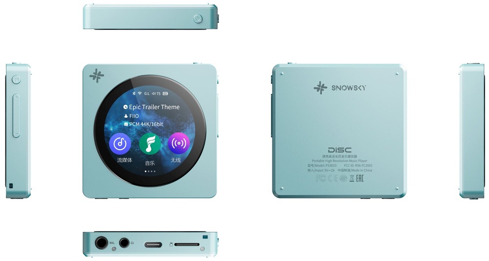 Digitální přehrávač FiiO SNOWSKY Disc obsah balení