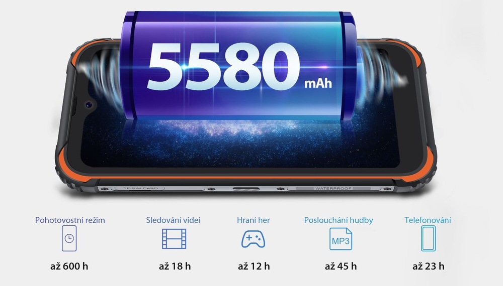 Mobilní telefon iGET BLACKVIEW GBV5900 oranžový
