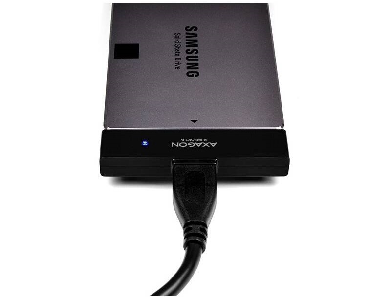 Adaptér Axagon USB3.0 - SATA 6G UASP HDD/SSD vč. 2.5" pouzdra černý