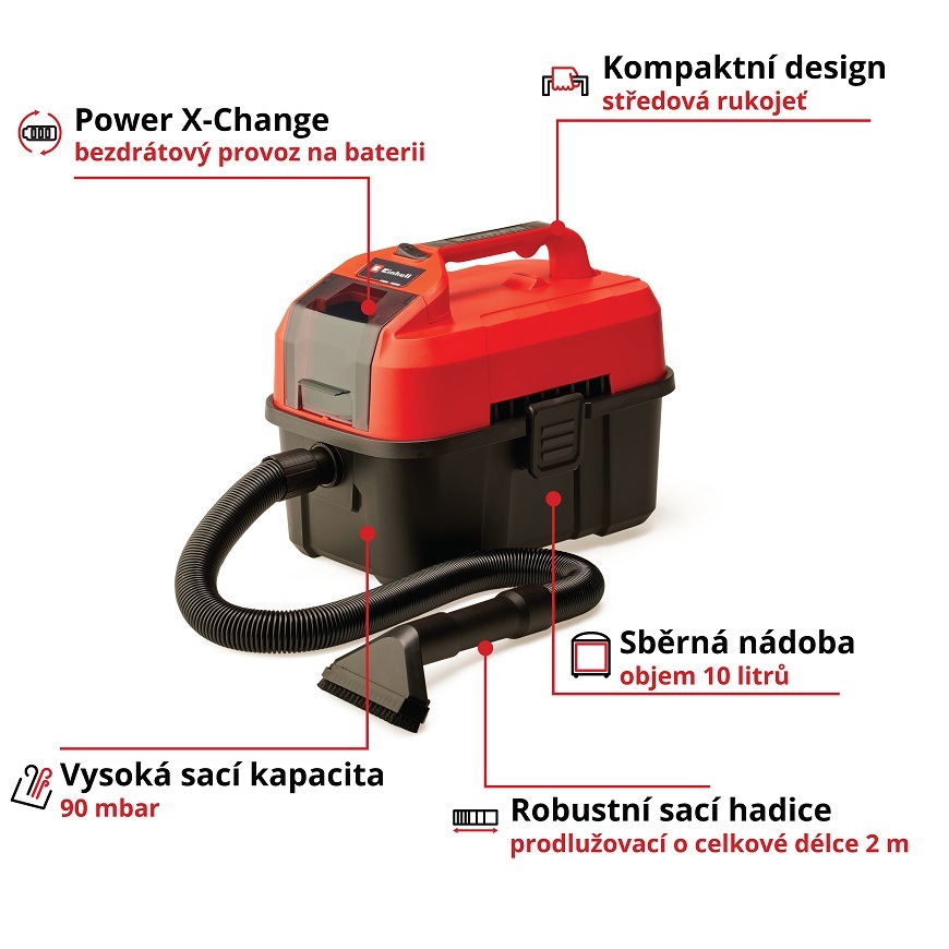 Víceúčelový vysavač Einhell TE-VC 18/10 Li (bez baterie) 2347160
