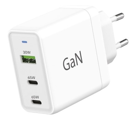 Nabíječka do sítě WG USB, 2x USB-C PD, 65W, GaN
