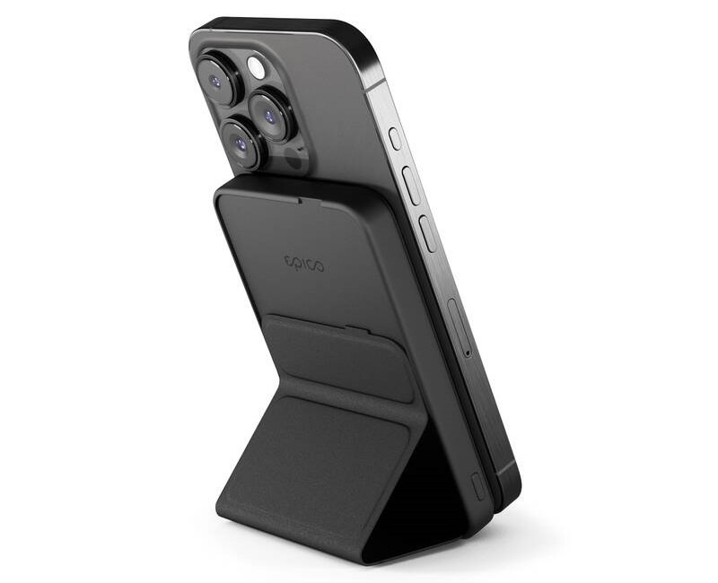 Powerbanka Epico Mag+ Stand 7000mAh černá Powerbank Epico Mag+ 7 000mAh, stojánek + kabel USB-C/USB-A - černá