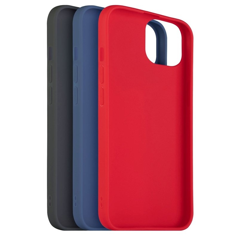Set krytů na mobil FIXED Story na Apple iPhone 12/12 Pro černý/červený/modrý Set krytů na mobil FIXED Story na Apple iPhone 12/12 Pro černý/červený/modrý