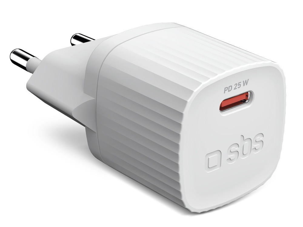 Nabíječka do sítě SBS Eco 1x USB-C, 25 W, PD bílá