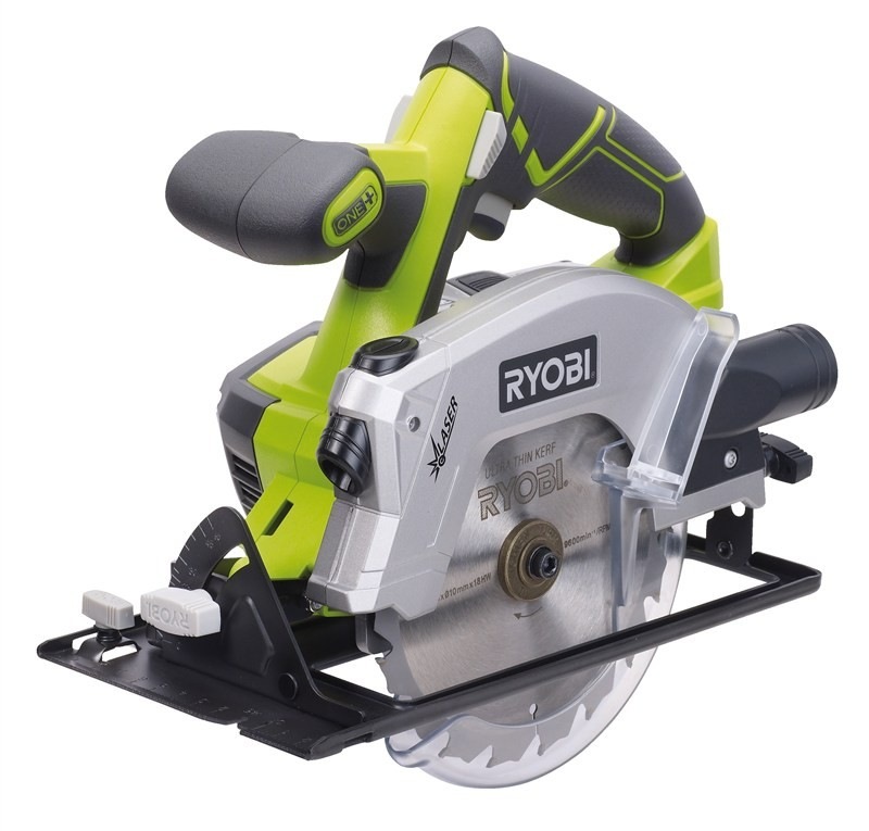 Detailní pohled na okružní pilu Ryobi ONE+ RWSL1801M