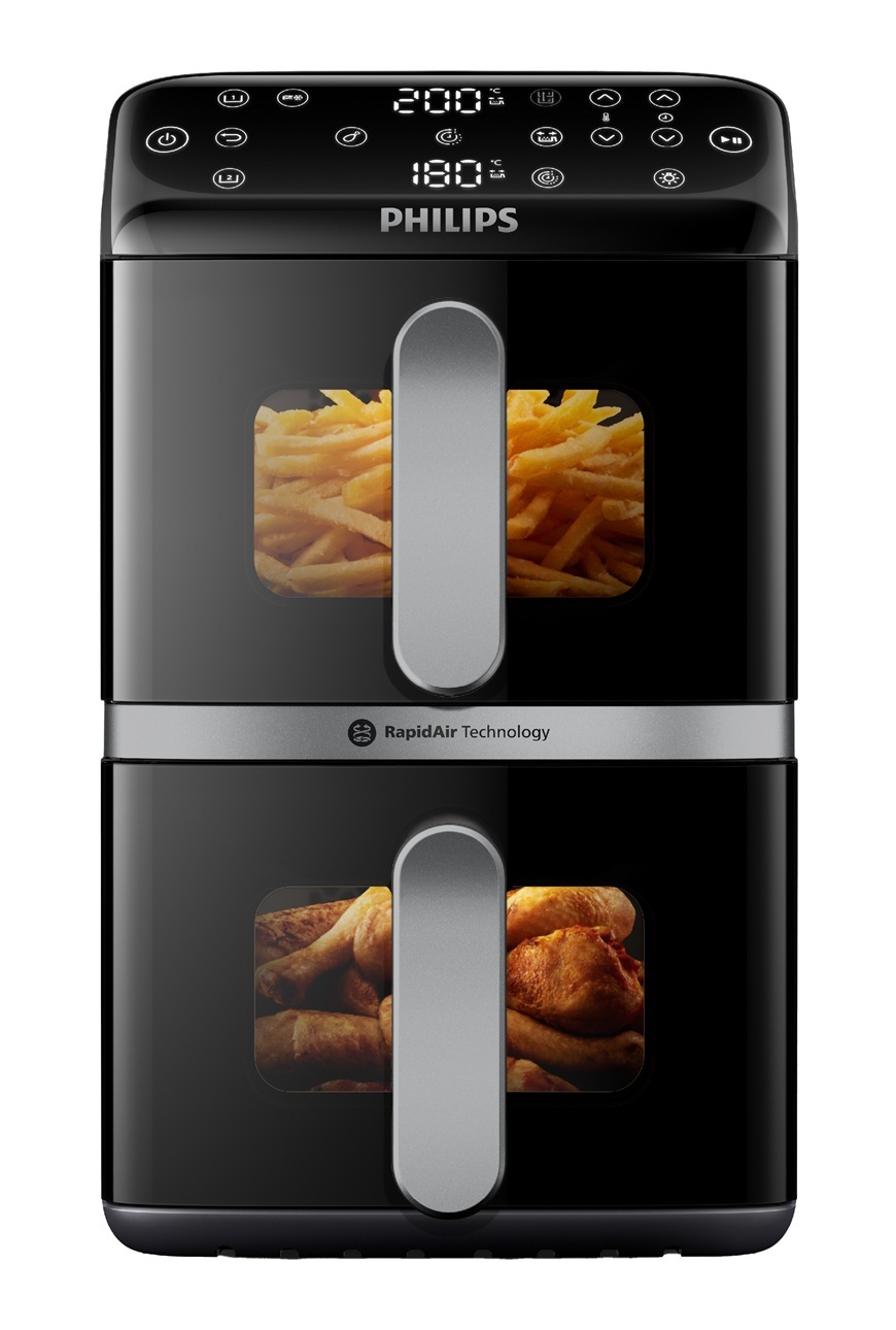 Fritéza horkovzdušná Philips Airfryer Dual Basket 4000 series 10 l, NA461/00 černá Fritéza horkovzdušná Philips Airfryer Dual Basket 4000 series 10 l, NA461/00