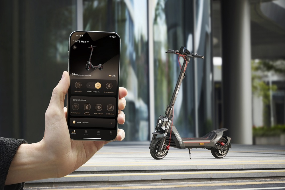 Elektrická koloběžka NAVEE NT5 Max černá Mobilní aplikace pro koloběžku NAVEE NT5 Max