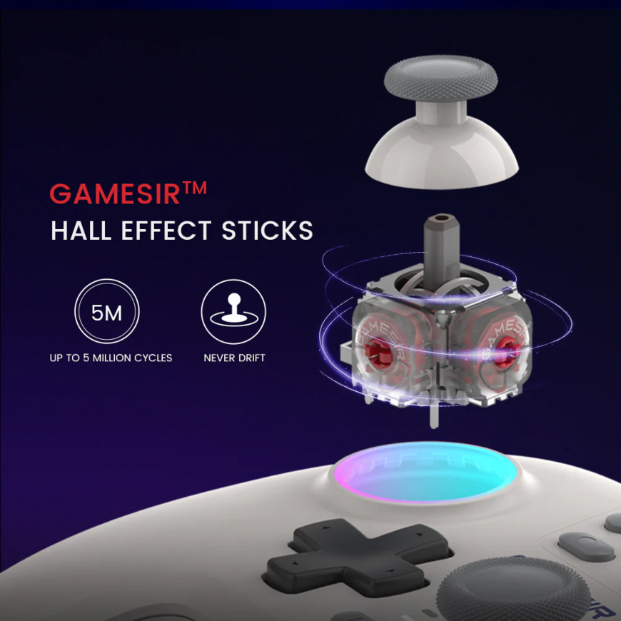 Gamepad GameSir GameSir Nova MultiPlalform Gaming Controller RW (Android, iOS, Nintendo Switch) bílý GameSir Nova MultiPlalform Gaming Controller RW, bílá