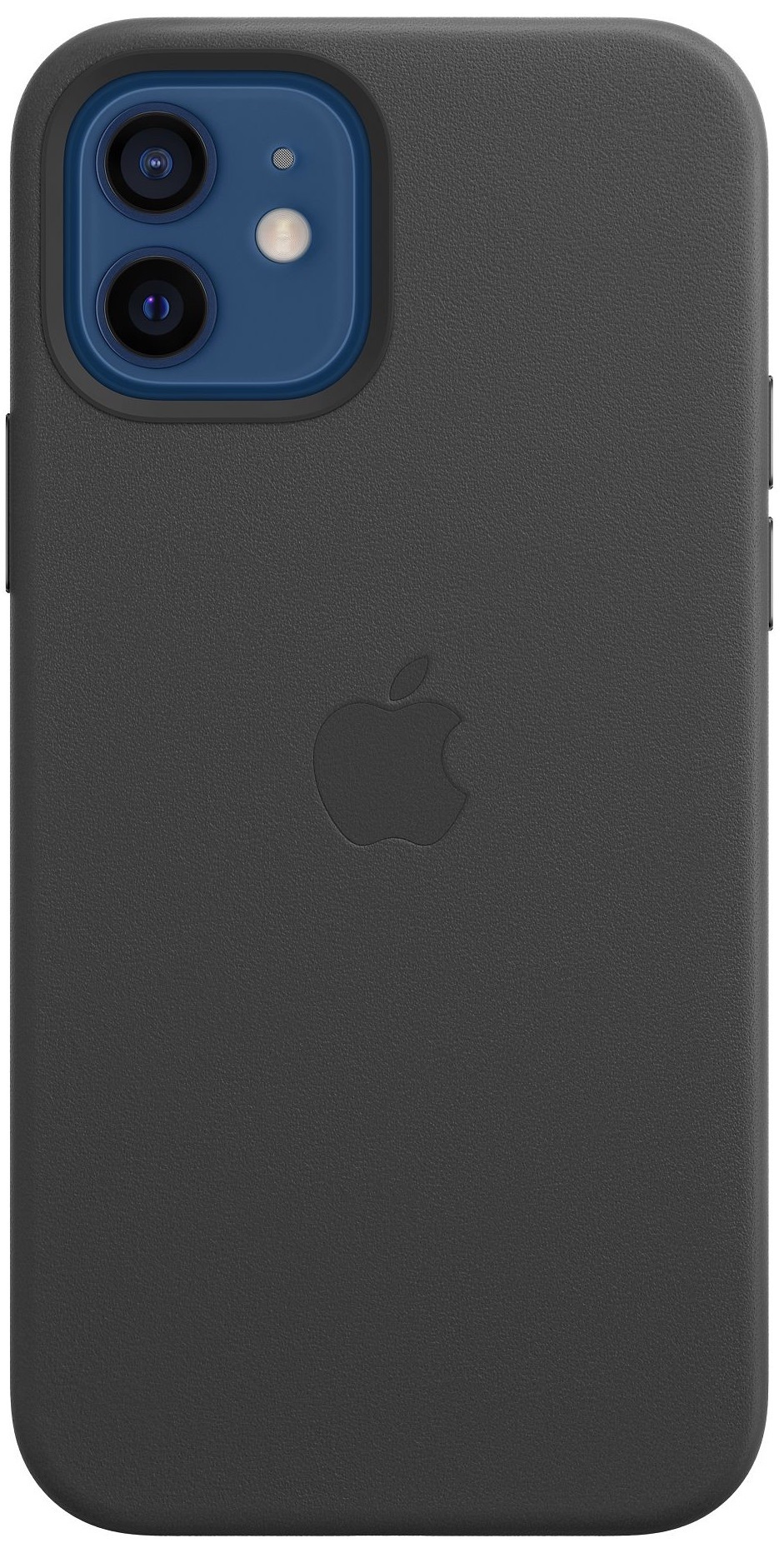Kryt na mobil Apple Leather Case s MagSafe pro iPhone 12 a 12 Pro - černý