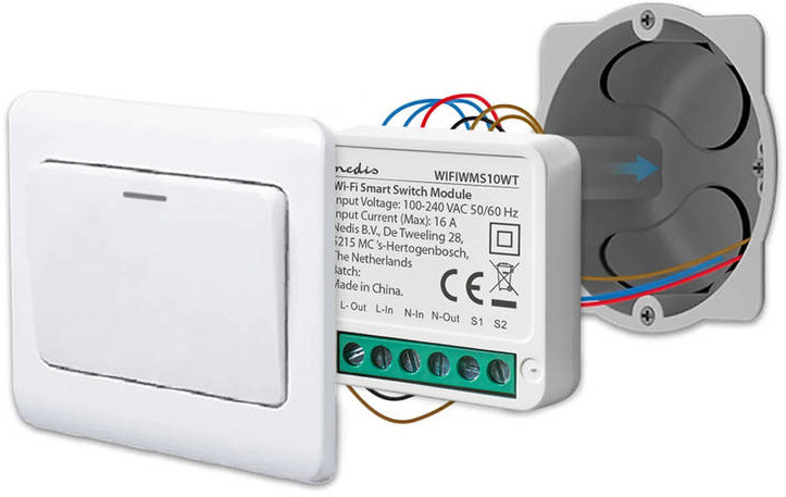 Spínač Nedis SmartLife, Wi-Fi, 3680 W Spínač Nedis SmartLife, Wi-Fi, 3680 W