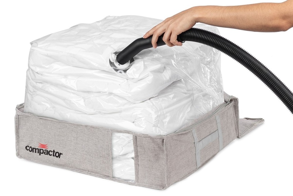 Vakuový úložný box s pouzdrem Compactor OXFORD L, 56 × 56 × 16 cm