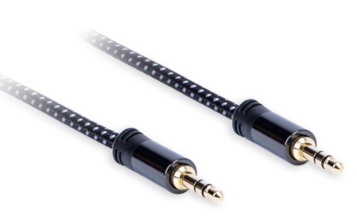 Kabel AQ 3,5 mm Jack/3,5 mm Jack, M/M, 3m černý