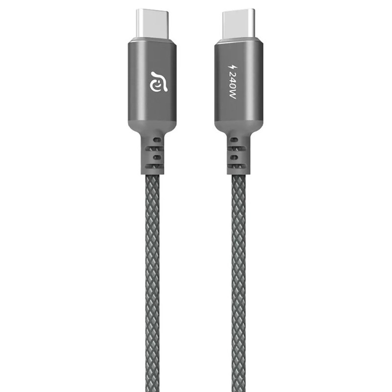 Kabel ADAM Elements CASA S120 USB-C/USB-C 60W, 1,2 m šedý