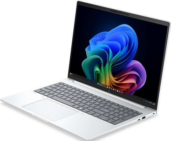 Notebook HP EliteBook 8 G2i 16" stříbrný Šikmý pohled na notebook HP EliteBook 8 G2i s inteligentním řízením výkonu