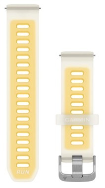 Řemínek Garmin Quick Release (20 mm), stříbrná přezka - bílý/oranžový