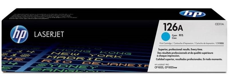 Toner HP 126A, 1 000 stran azurový