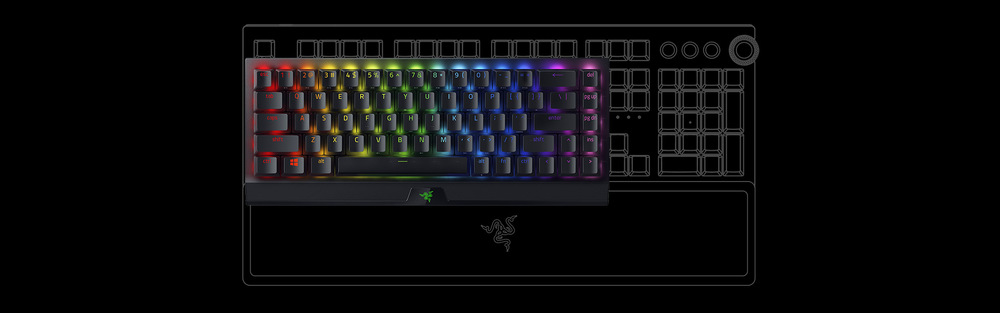 Klávesnice Razer BlackWidow V3 Mini HyperSpeed (Yellow Switch) Phantom Ed. - US Layout černá