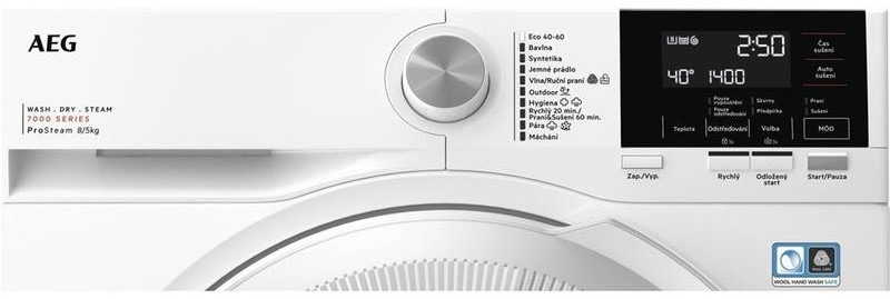 Pračka se sušičkou AEG ProSteam® 7000 LWR71842BC bílá