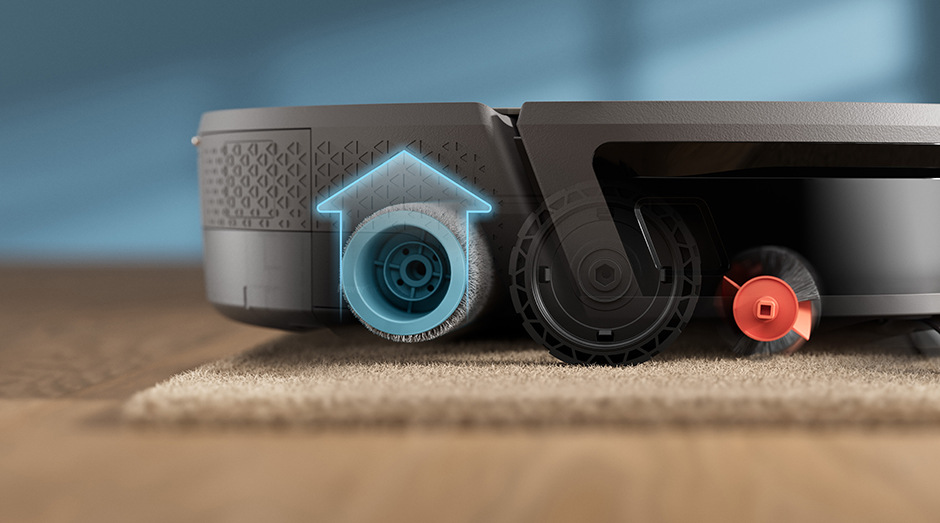 Robotický vysavač se stanicí Philips XU9100/10 na koberci