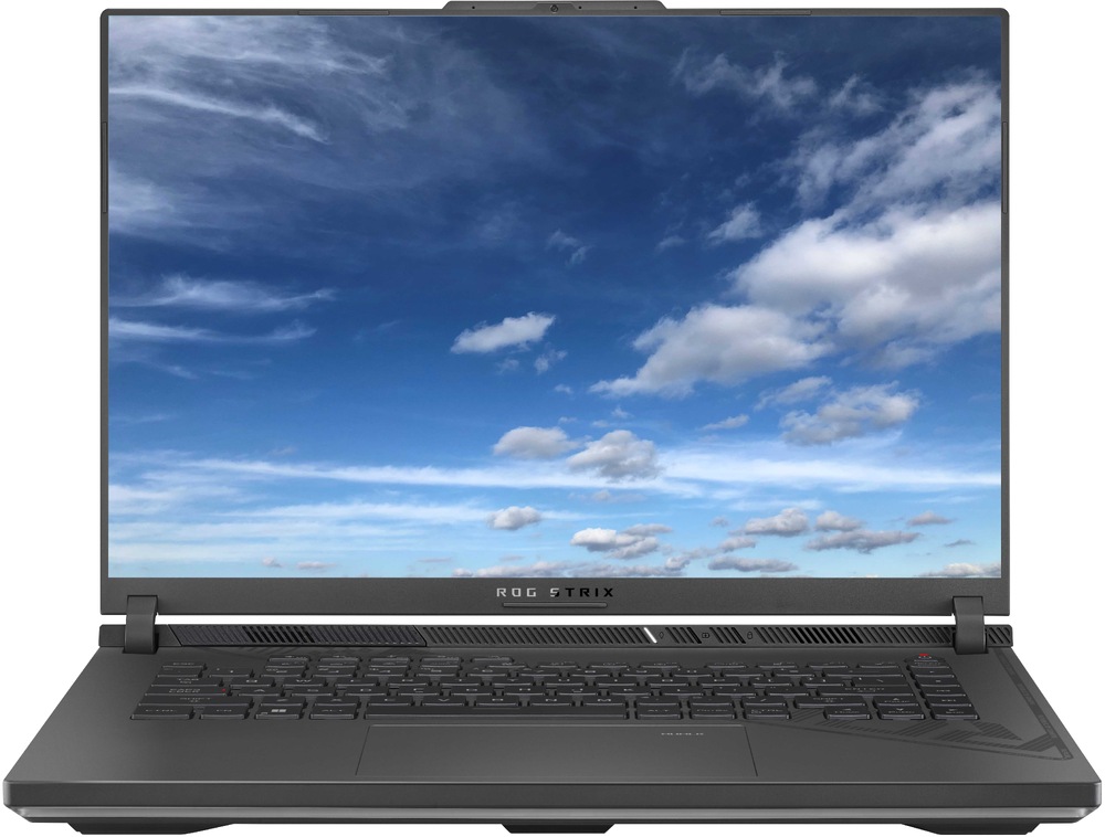 Notebook Asus ROG Strix G16 (G614) v šedé barvě.