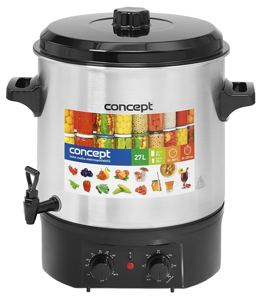 Zavařovací hrnec Concept ZH-0030 černý/bílý